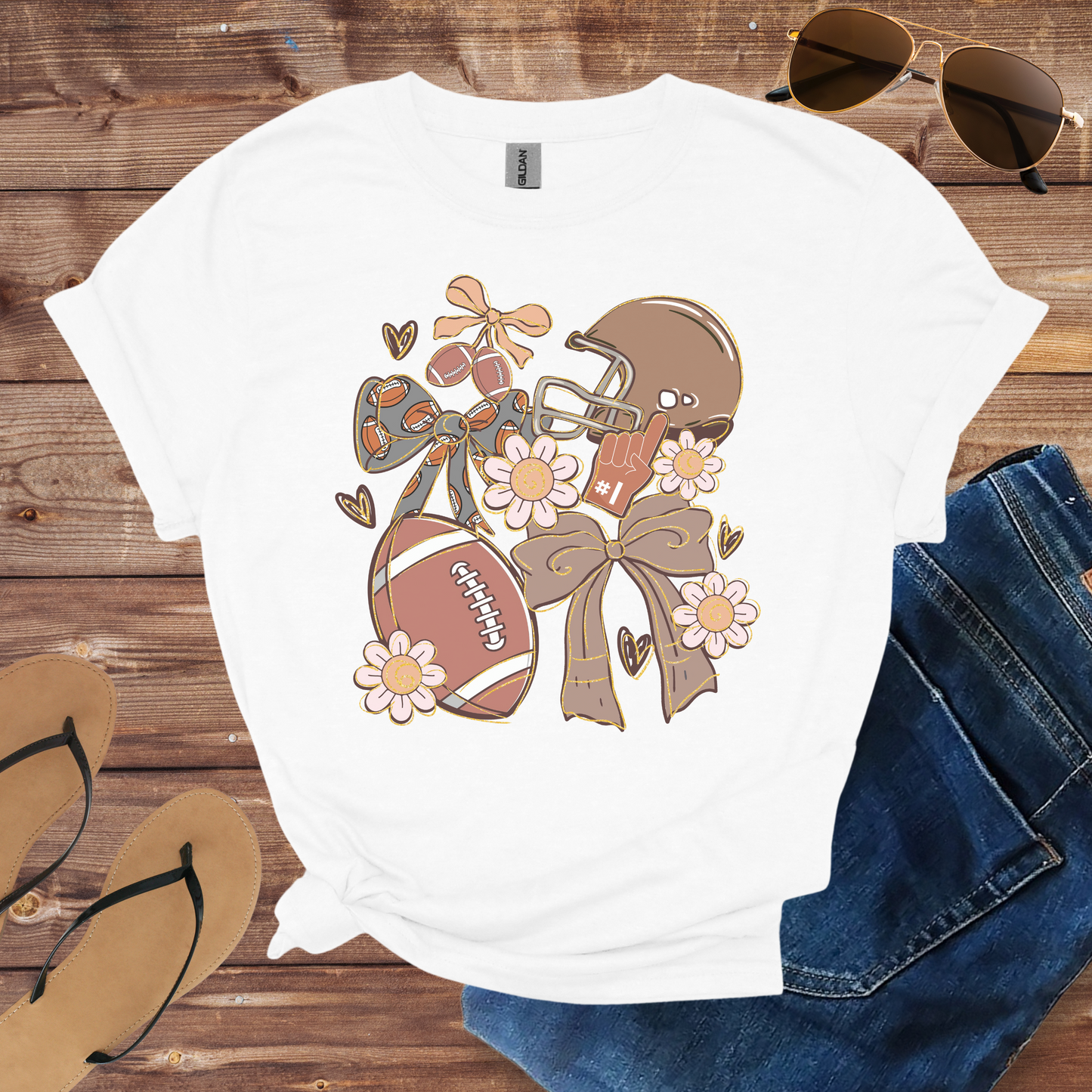 Football And Flowers Shirt