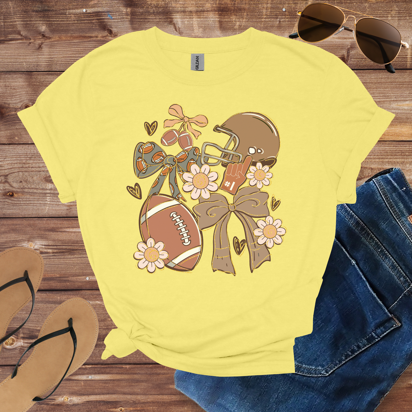 Football And Flowers Shirt