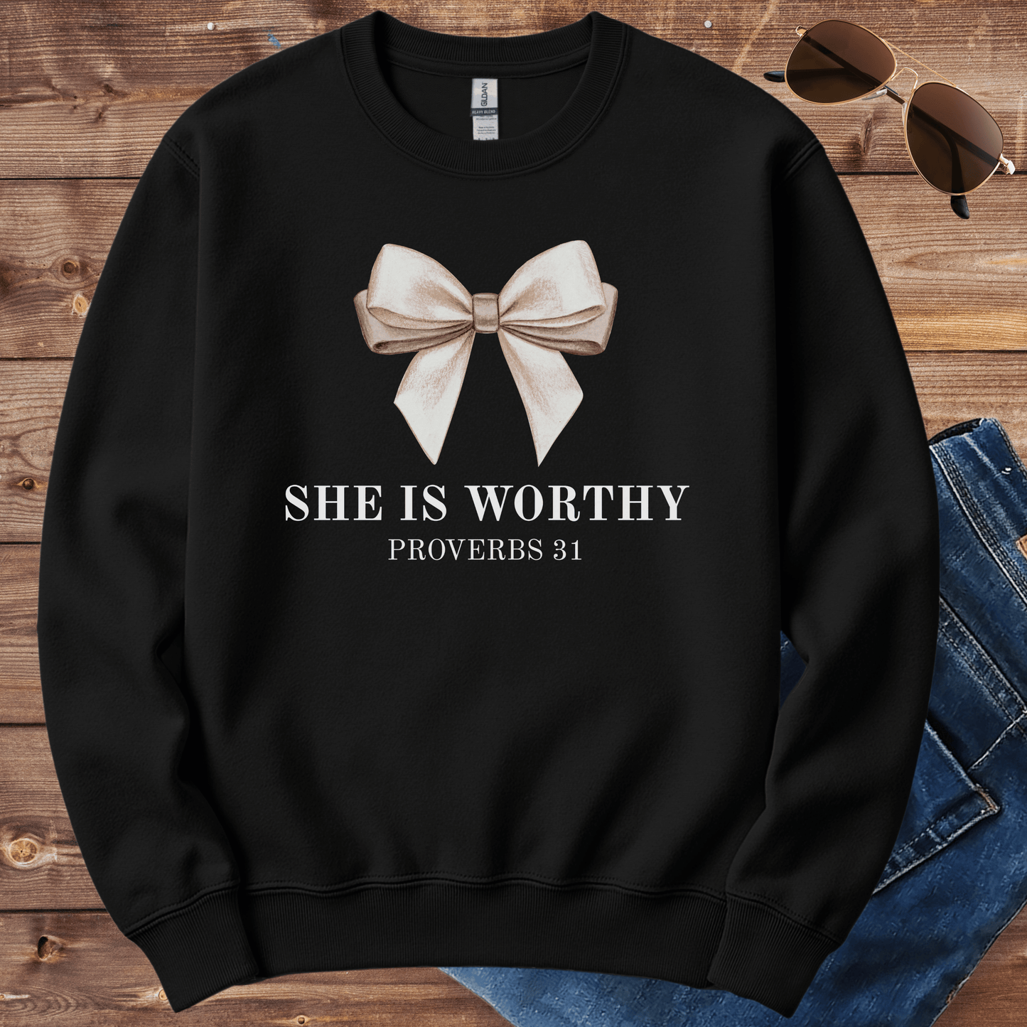 She Is Worthy Crewneck