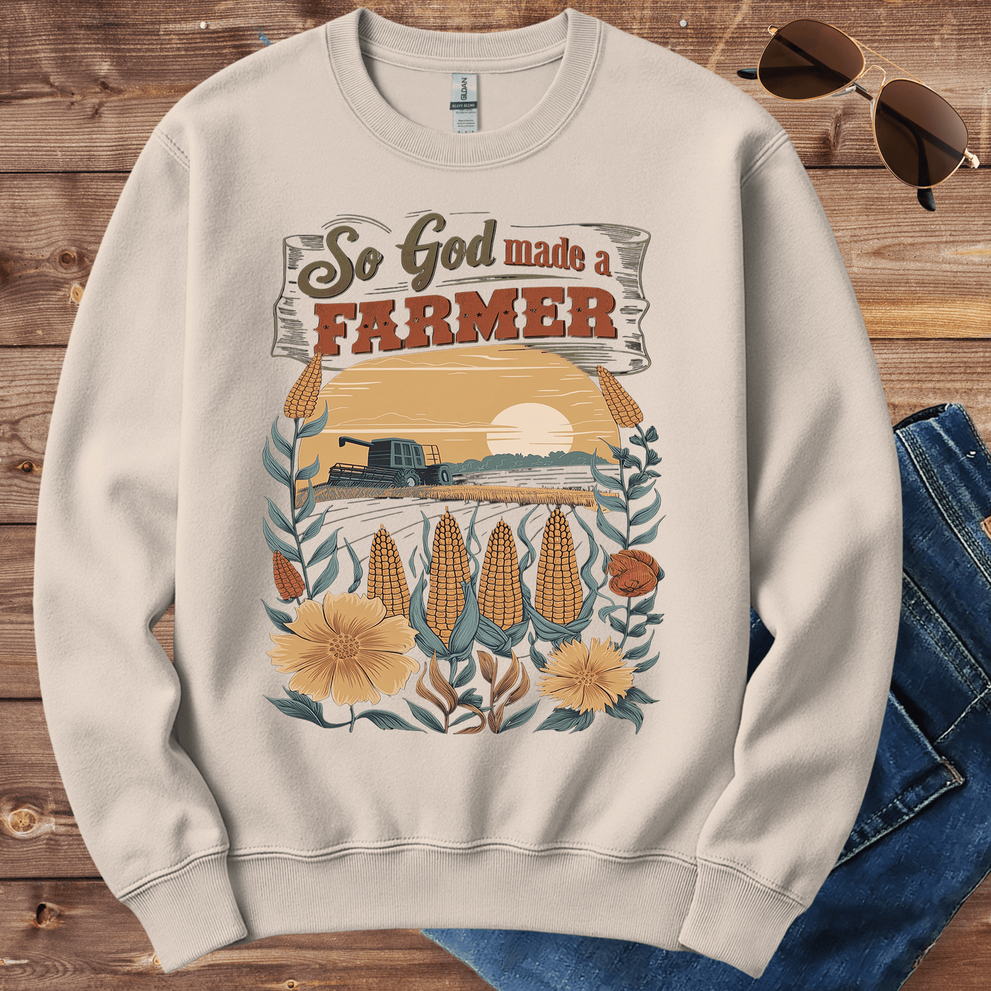 So God Made A Farmer Crewneck