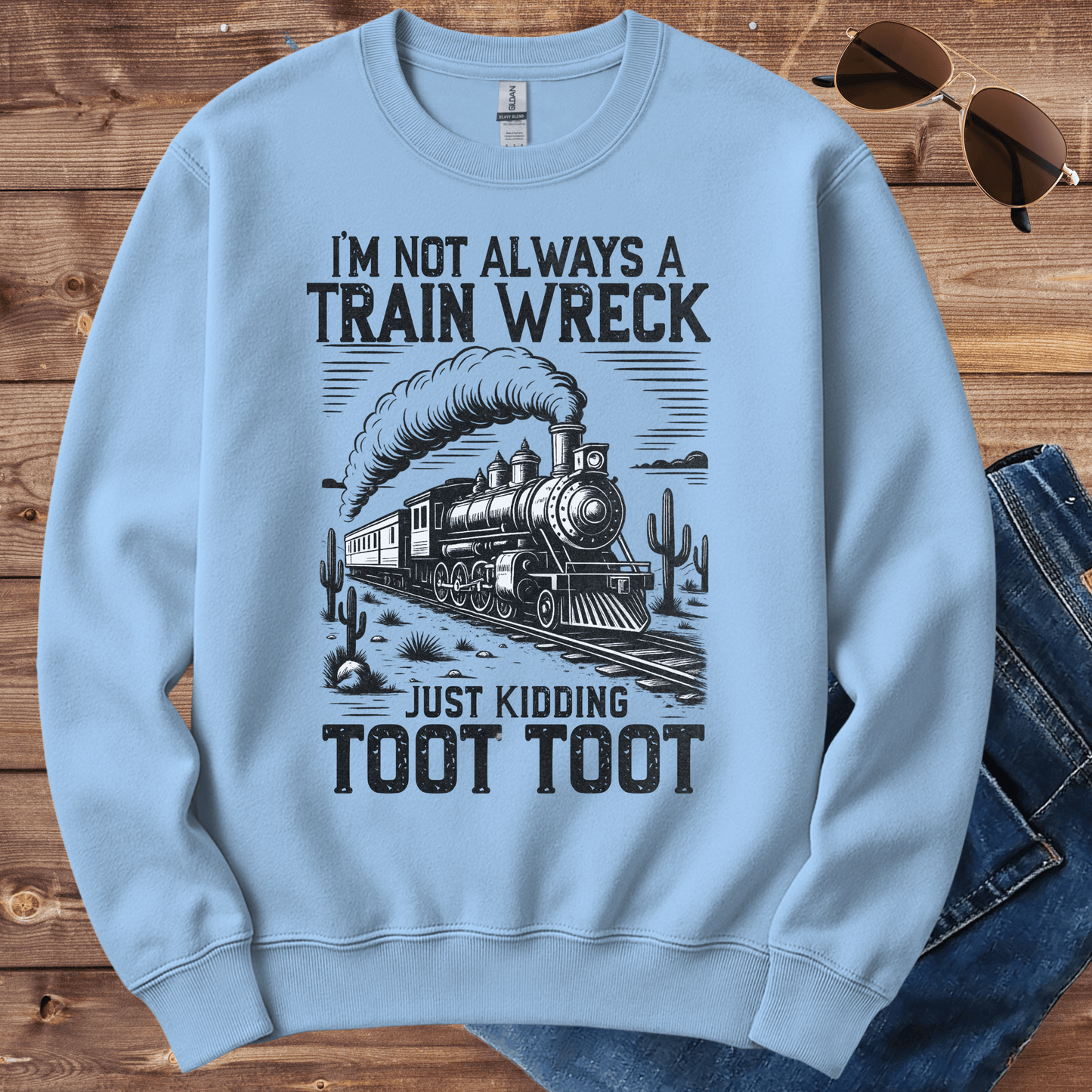 Train Wreck Crewneck