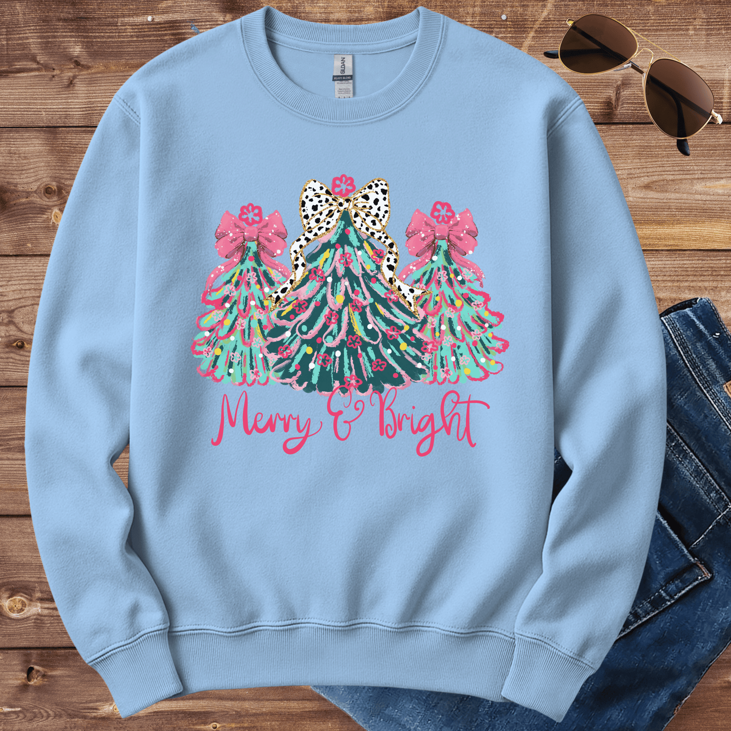 Merry And Bright Christmas Crewneck