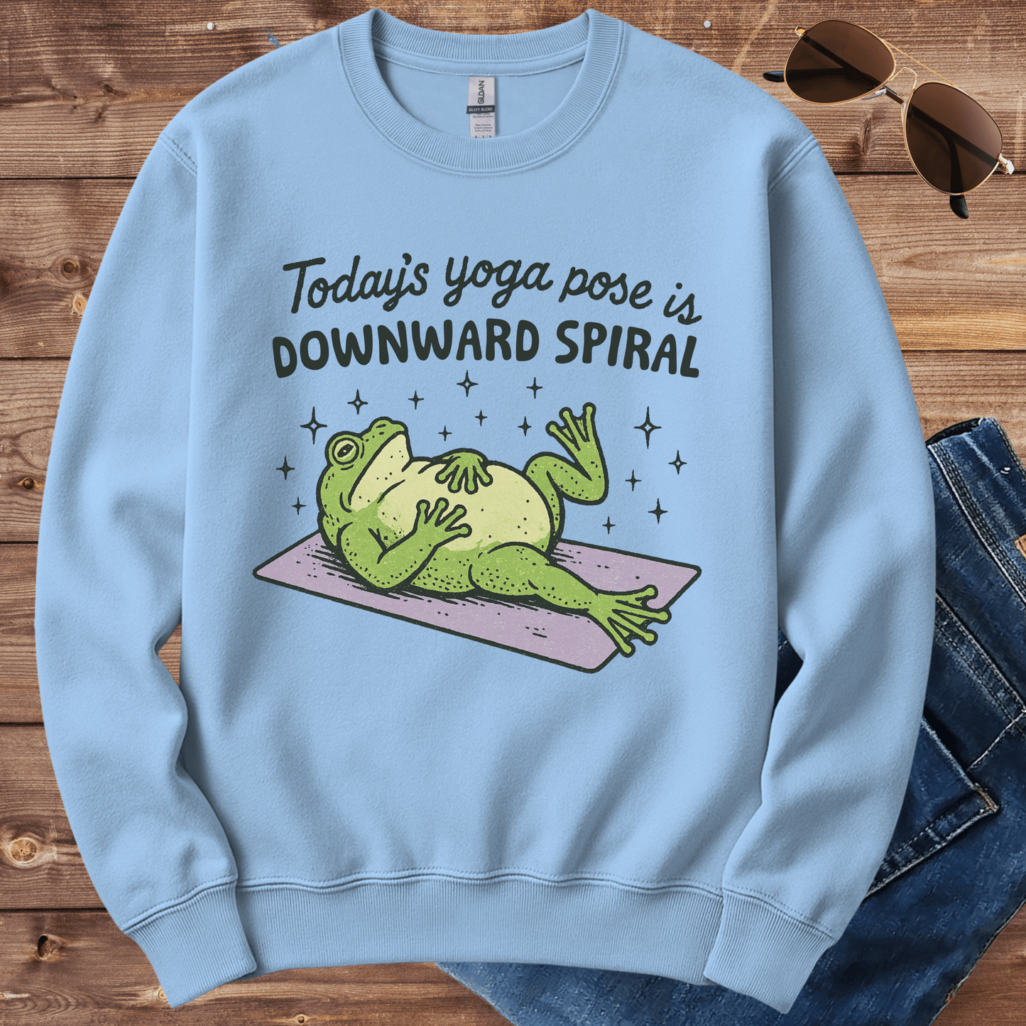Yoga Pose Frog Crewneck