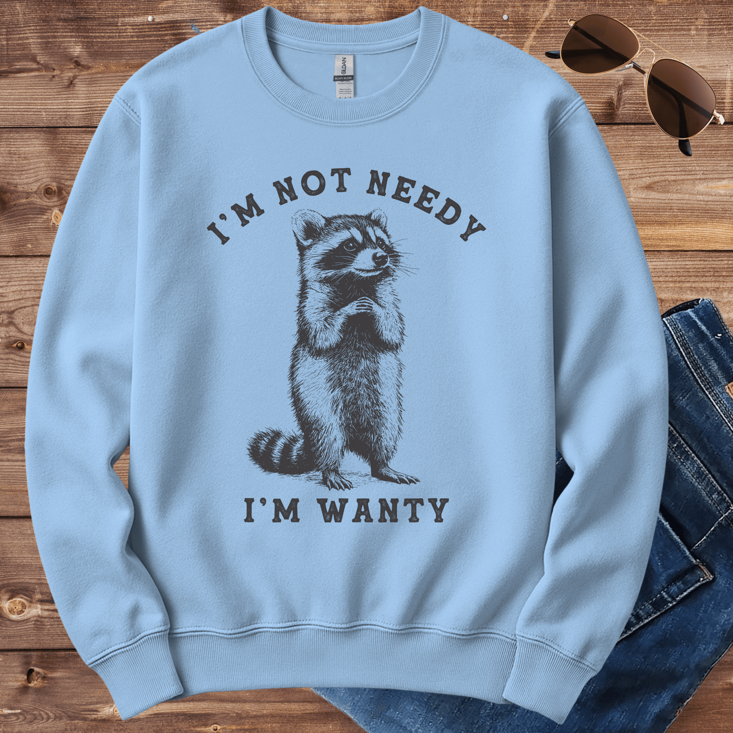 Wanty Raccoon Crewneck