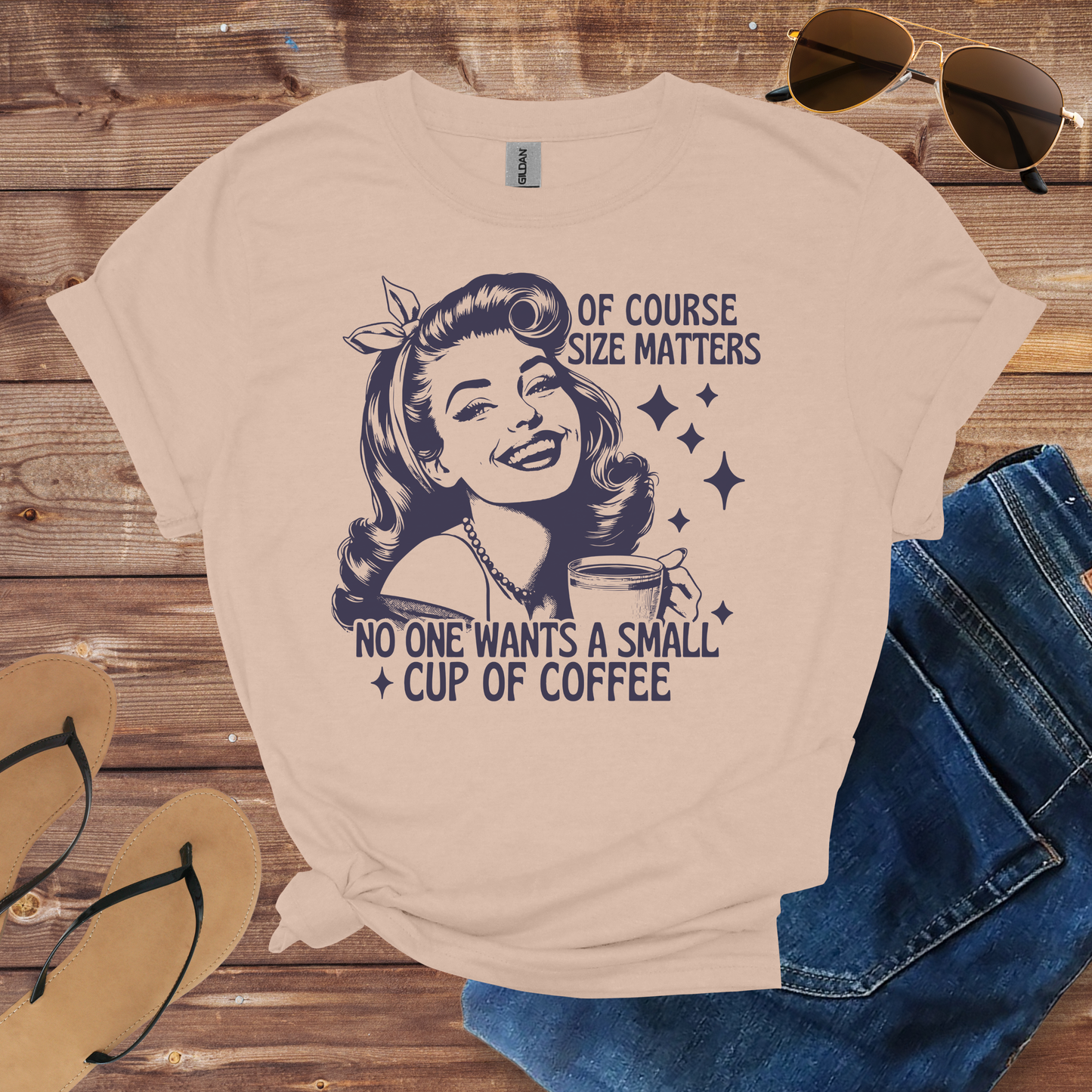 Size Matters Coffee Shirt