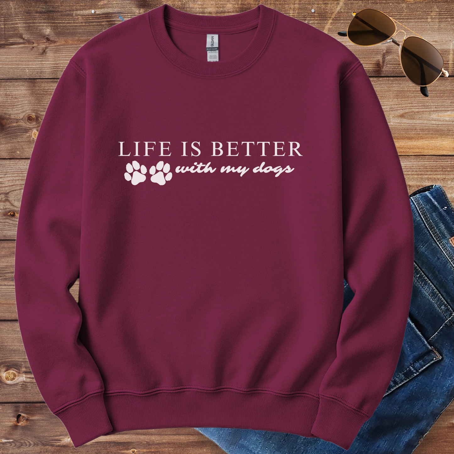 Better With Dogs Crewneck