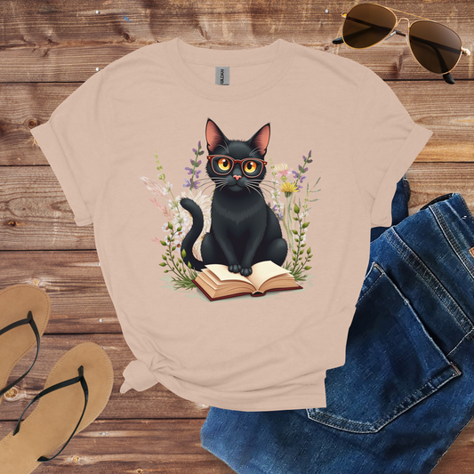 Reading Cat T-Shirt