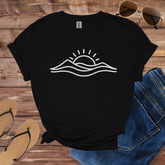 Minimalist Sunset Beach Shirt