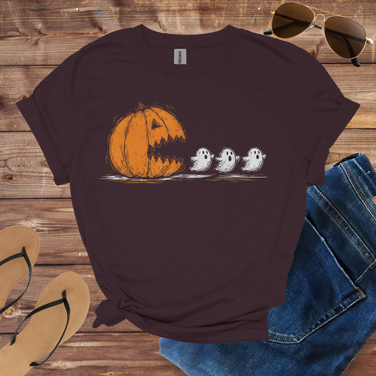 Pacman Pumpkin Ghost Shirt