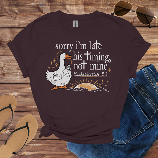 His Timing Not Mine Shirt