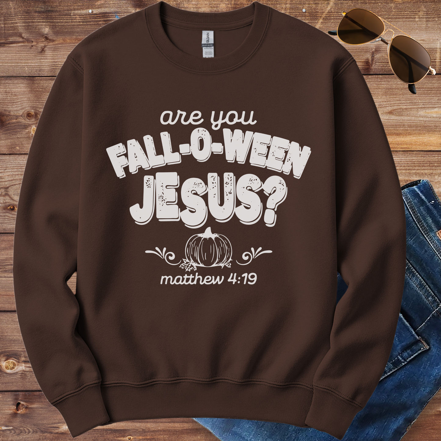 Are You Falloween Jesus Crewneck