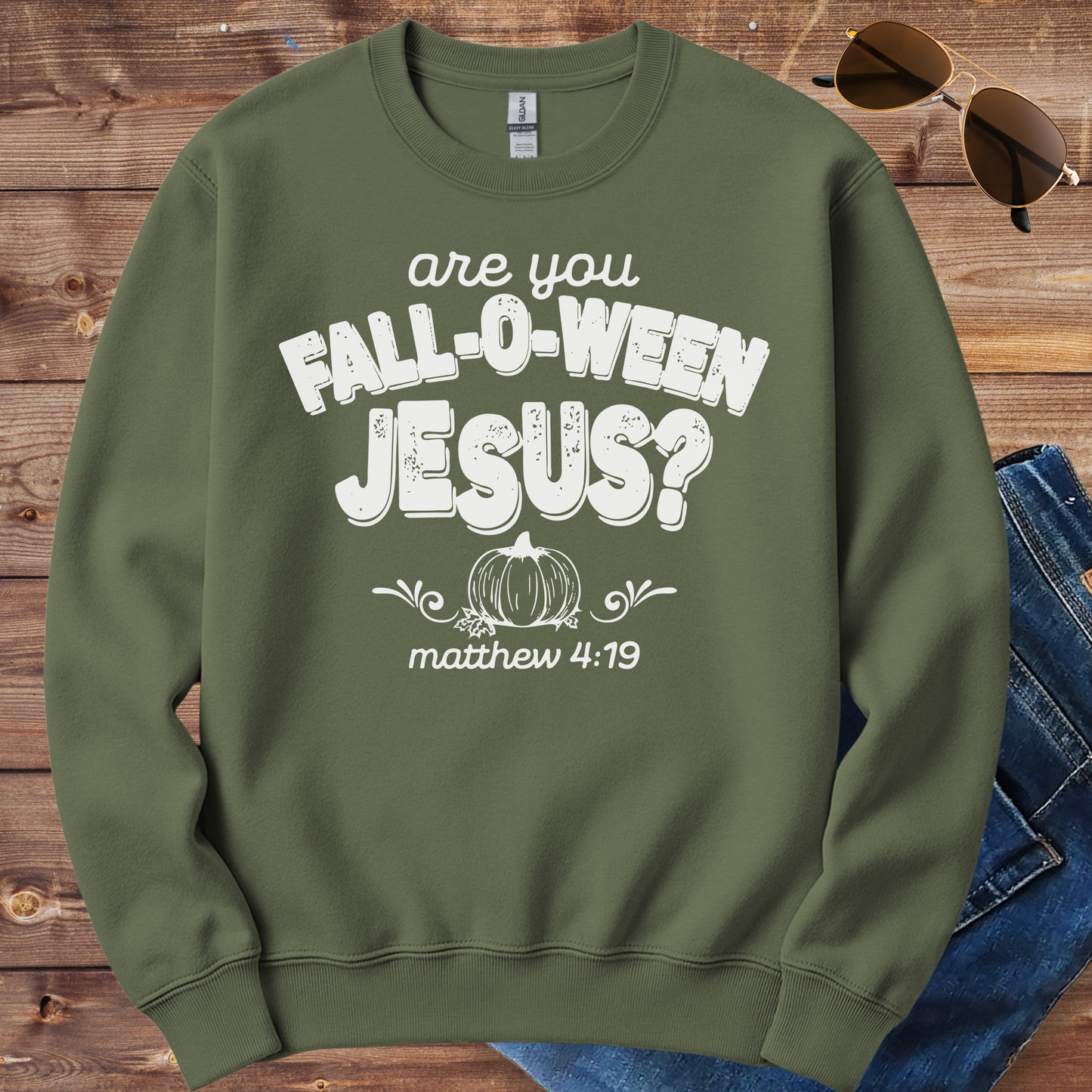 Are You Falloween Jesus Crewneck
