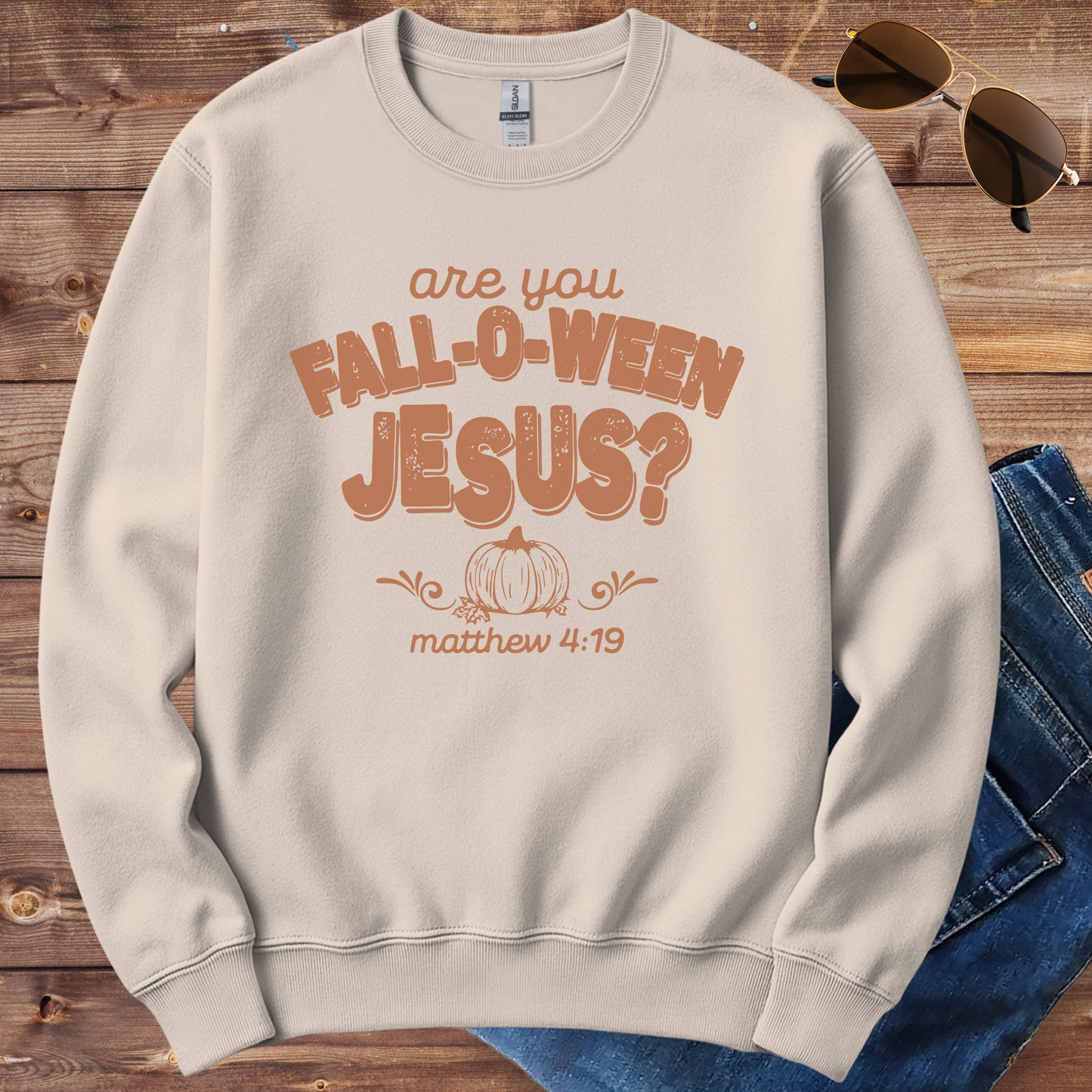 Are You Falloween Jesus Crewneck