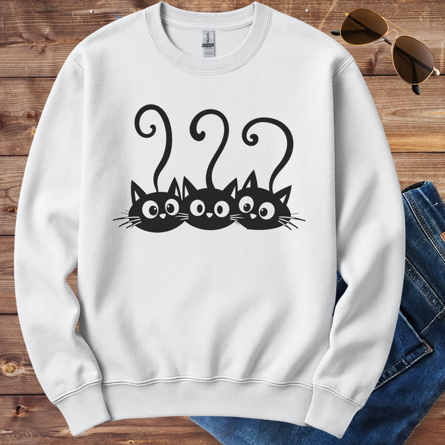 Black Cat Trio Crewneck