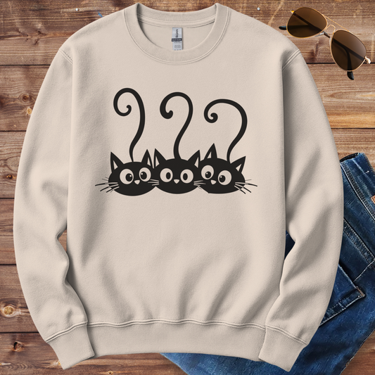 Black Cat Trio Crewneck