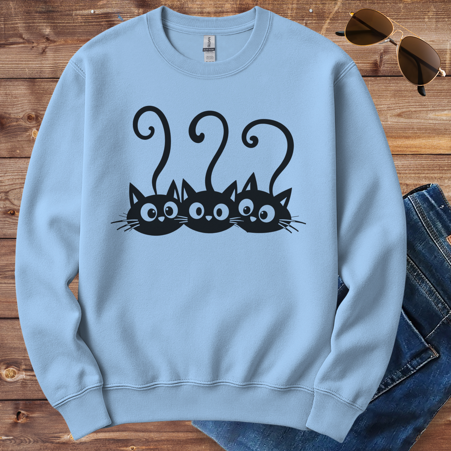 Black Cat Trio Crewneck
