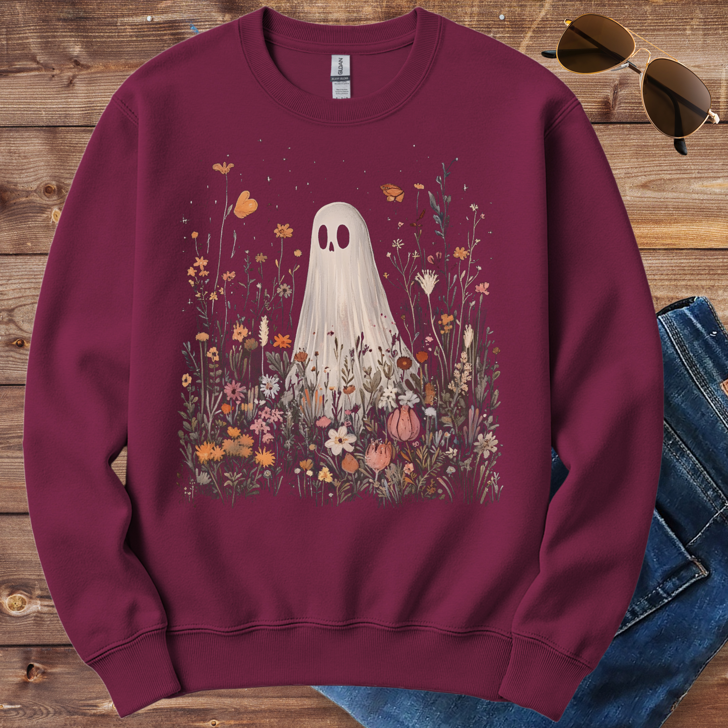 Ghost In Wildflower Field Crewneck