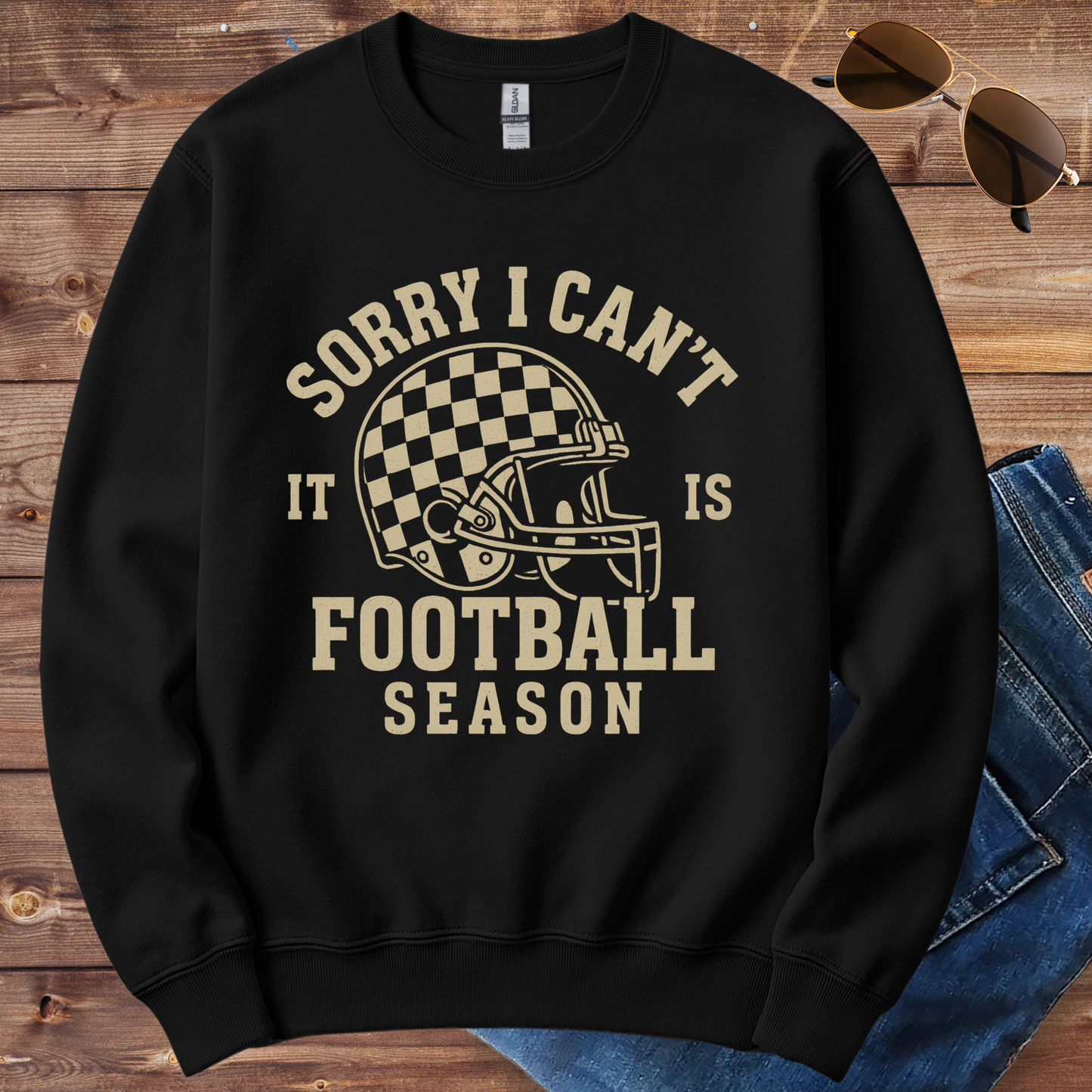 Sorry I Can't Football Season Crewneck