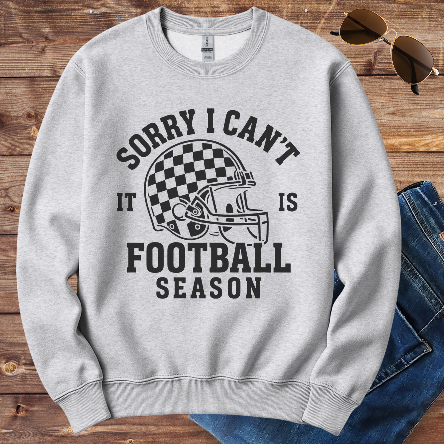 Sorry I Can't Football Season Crewneck