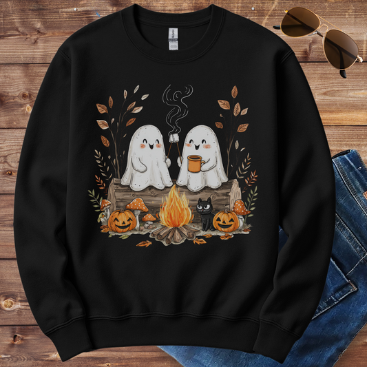 Ghosts Campfire Halloween Crewneck