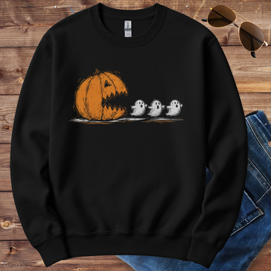Pacman Pumpkin Ghost Crewneck