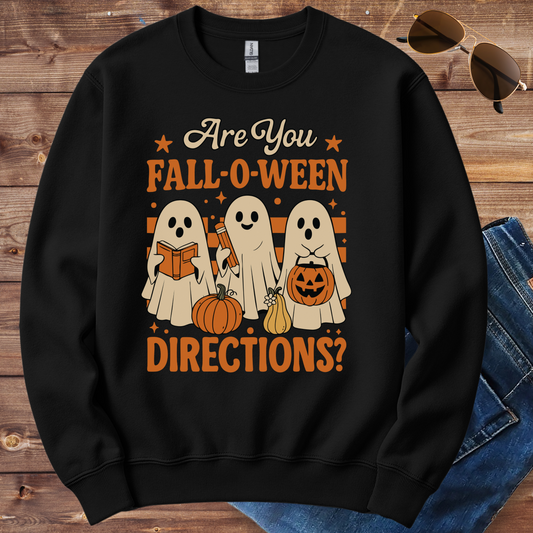Are You Falloween Directions Crewneck