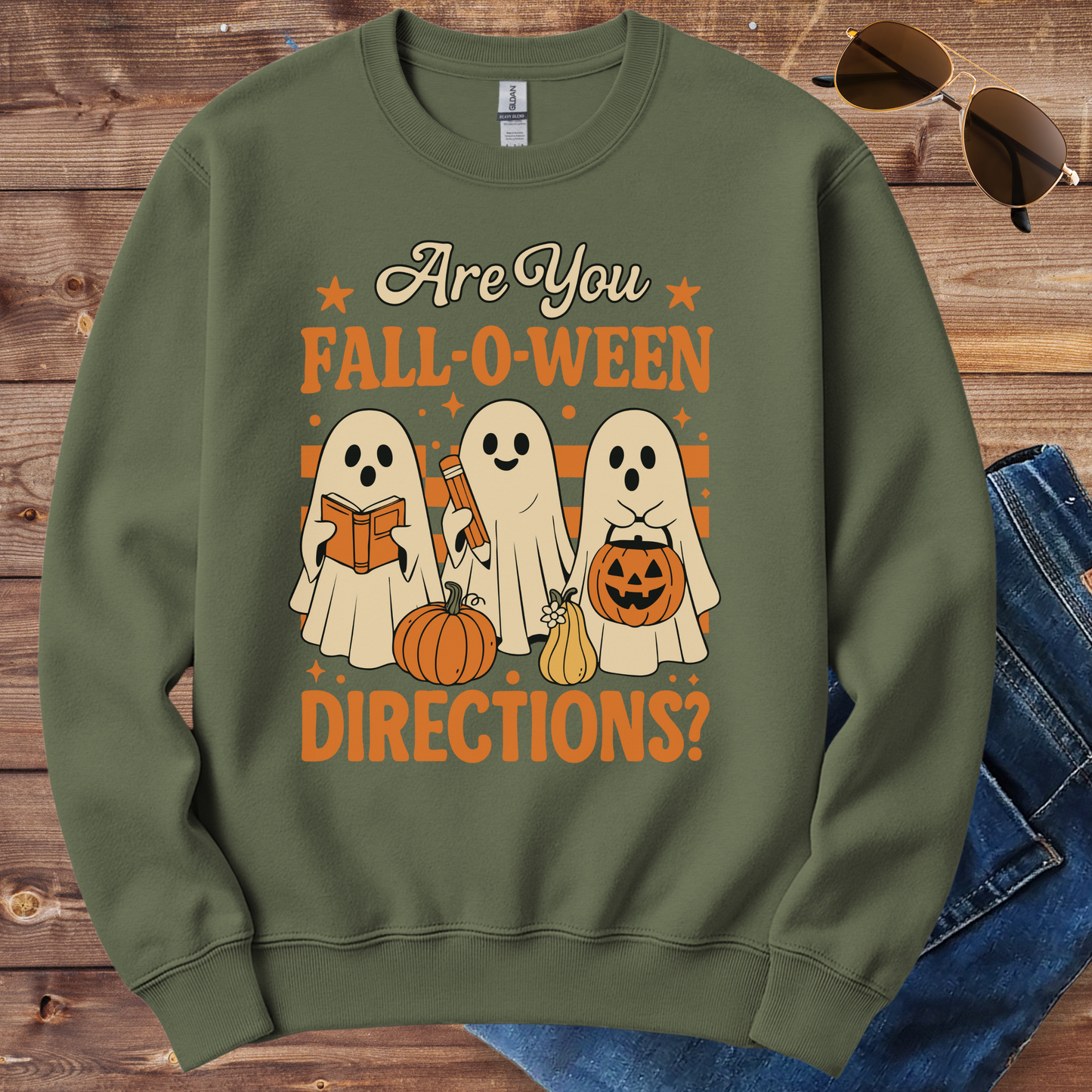 Are You Falloween Directions Crewneck
