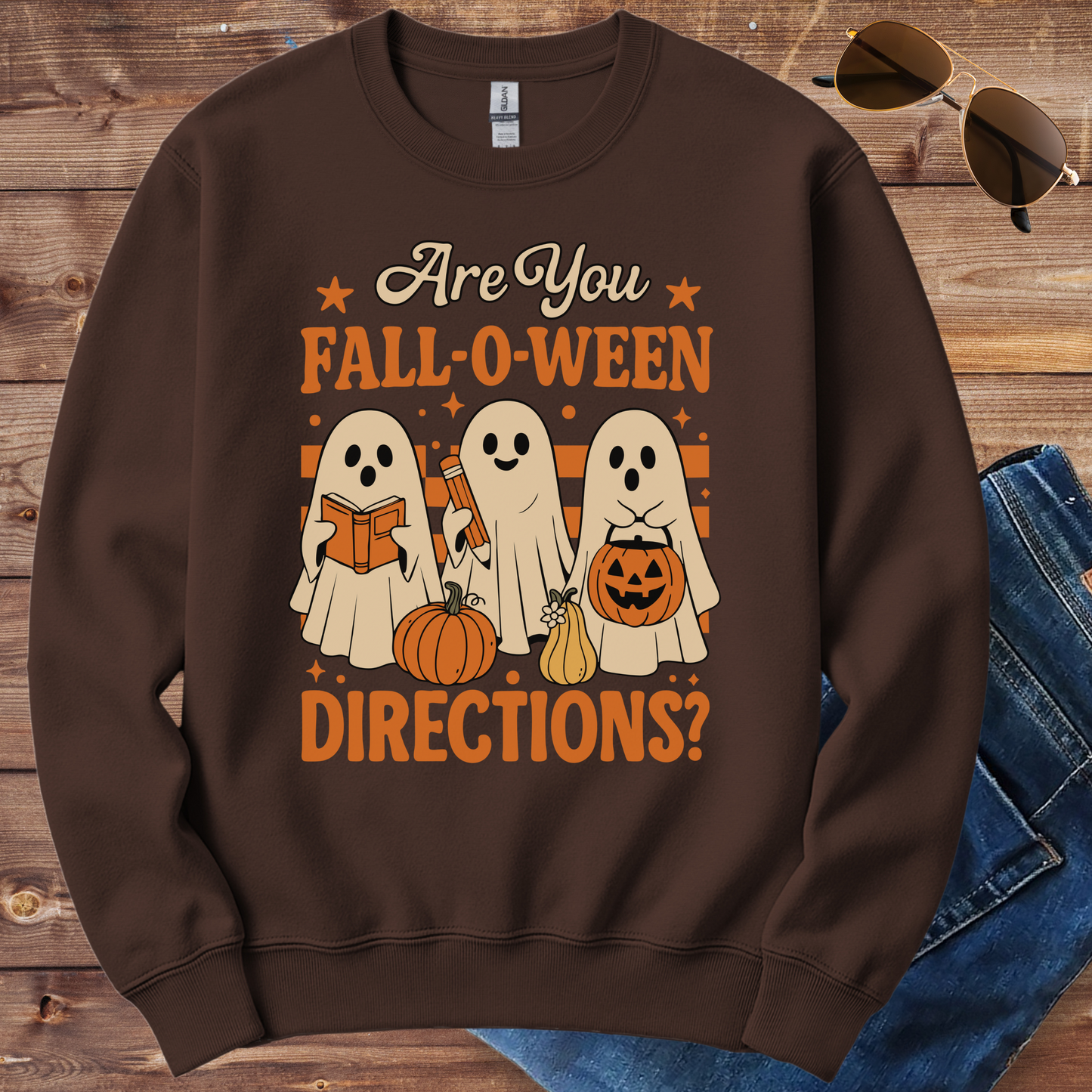 Are You Falloween Directions Crewneck