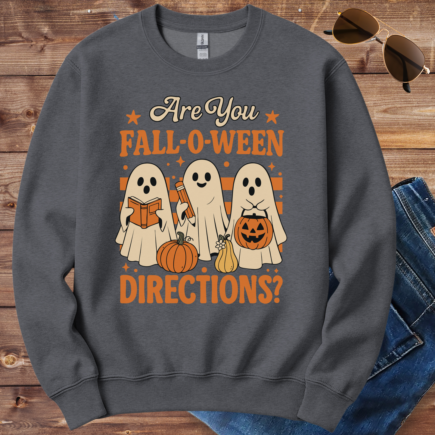 Are You Falloween Directions Crewneck