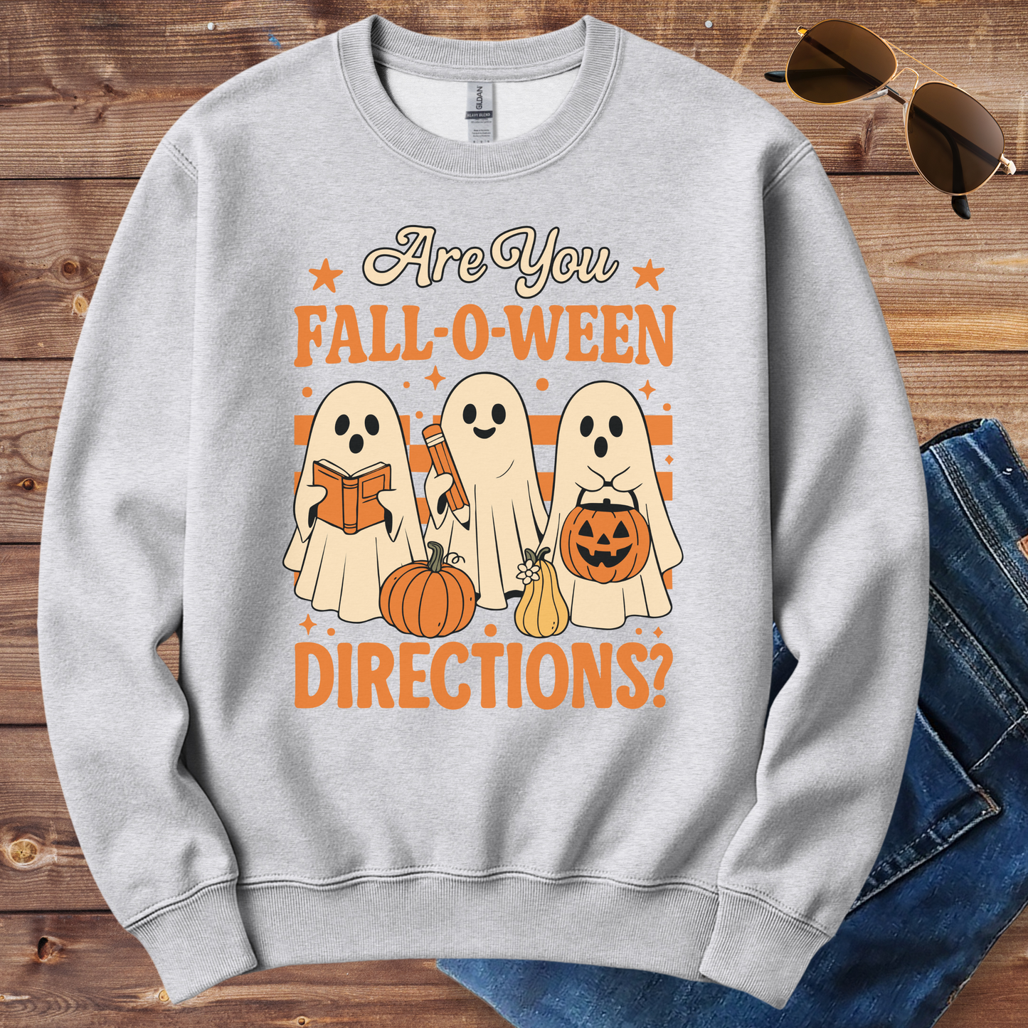 Are You Falloween Directions Crewneck