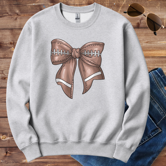 Football Bow Crewneck