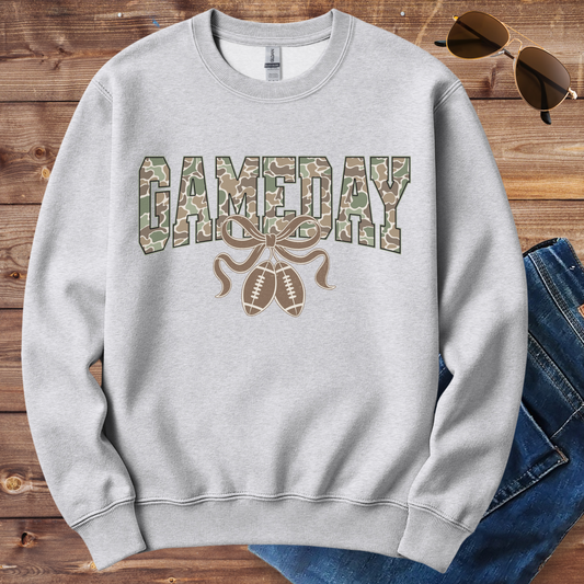 Camo Gameday Football Crewneck