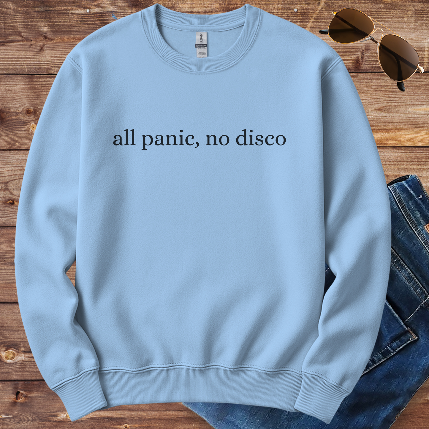 All Panic No Disco Crewneck