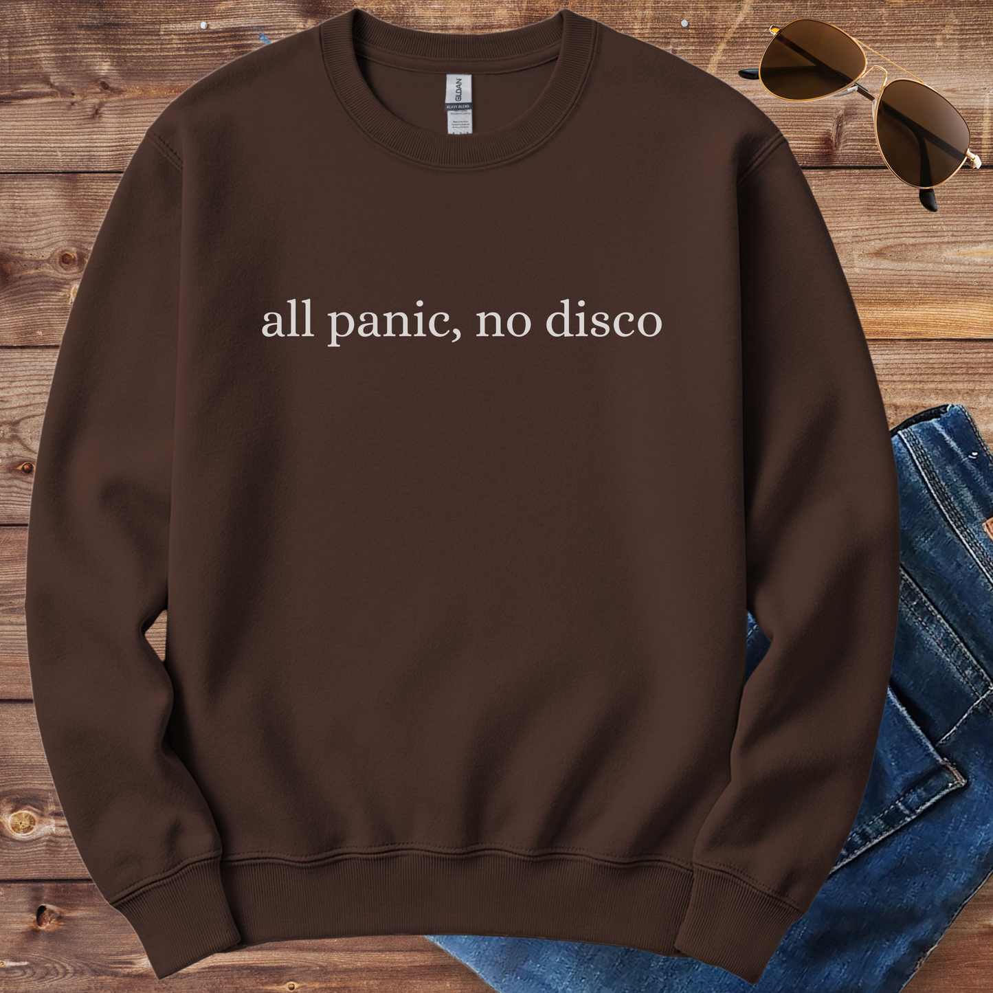 All Panic No Disco Crewneck
