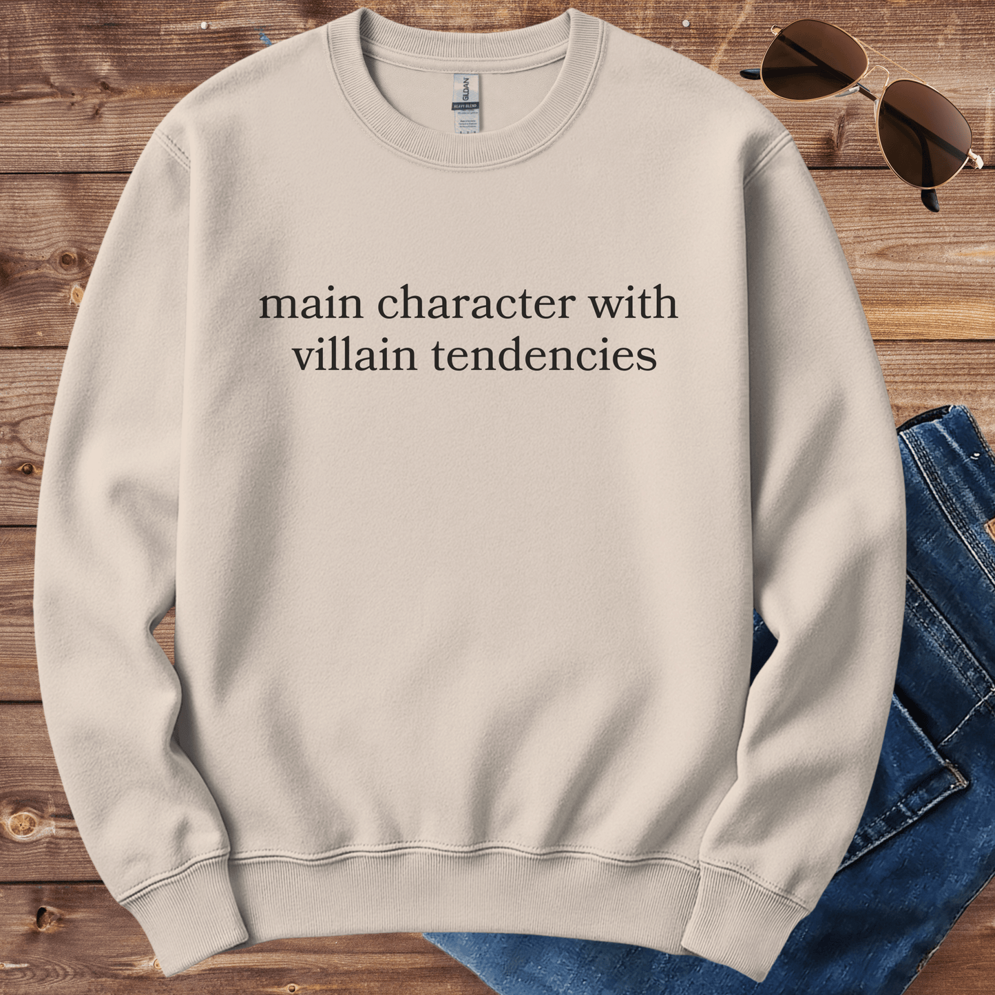 Main Character With Villain Crewneck