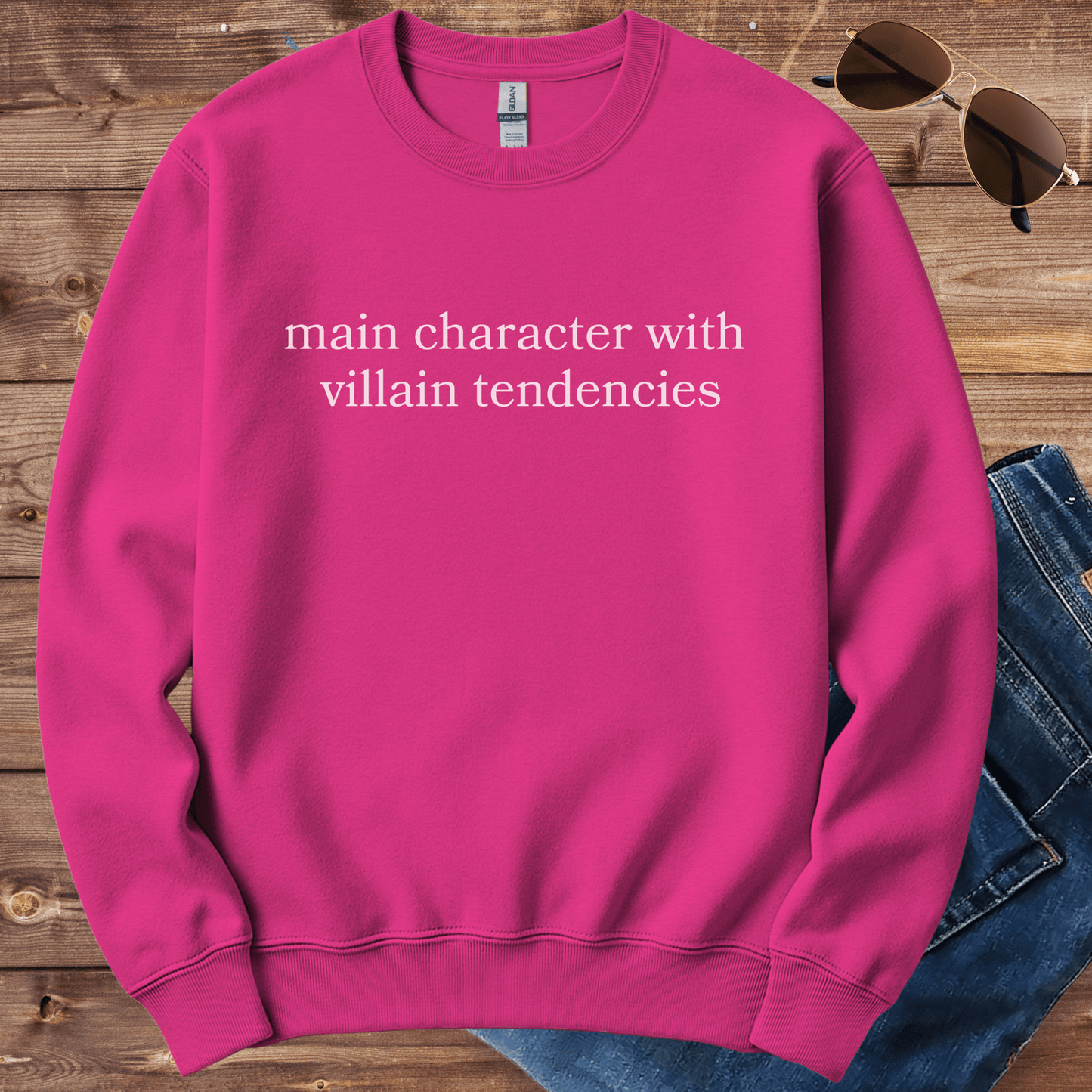 Main Character With Villain Crewneck