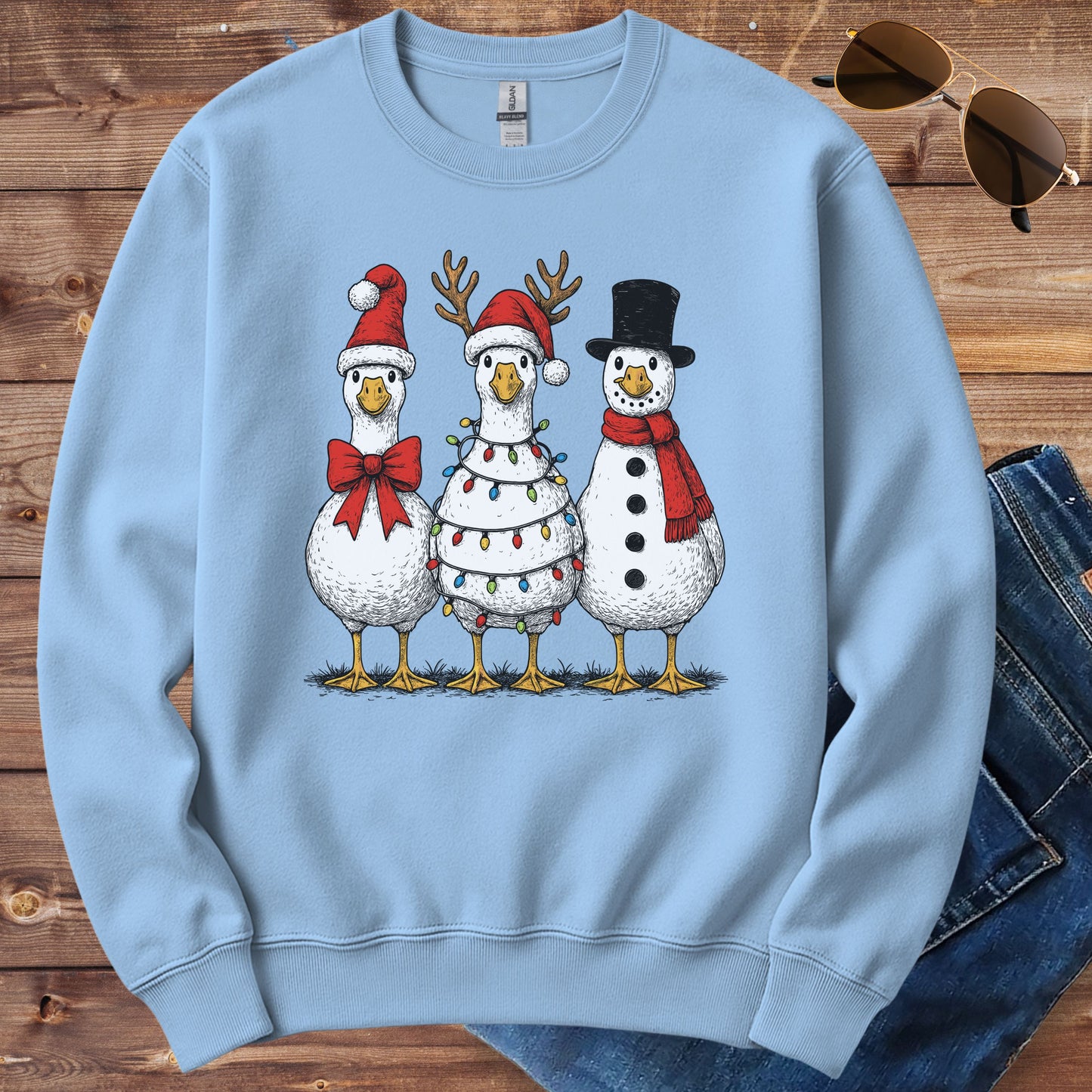 Christmas Goose Trio Crewneck