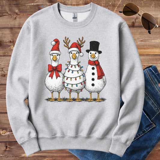 Christmas Goose Trio Crewneck