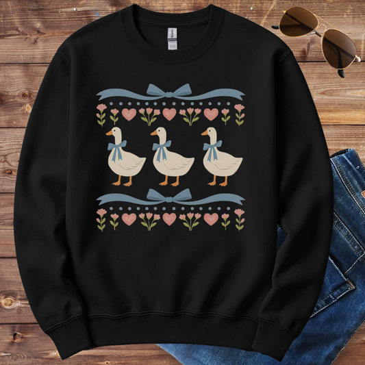 Ducks With Bows Crewneck