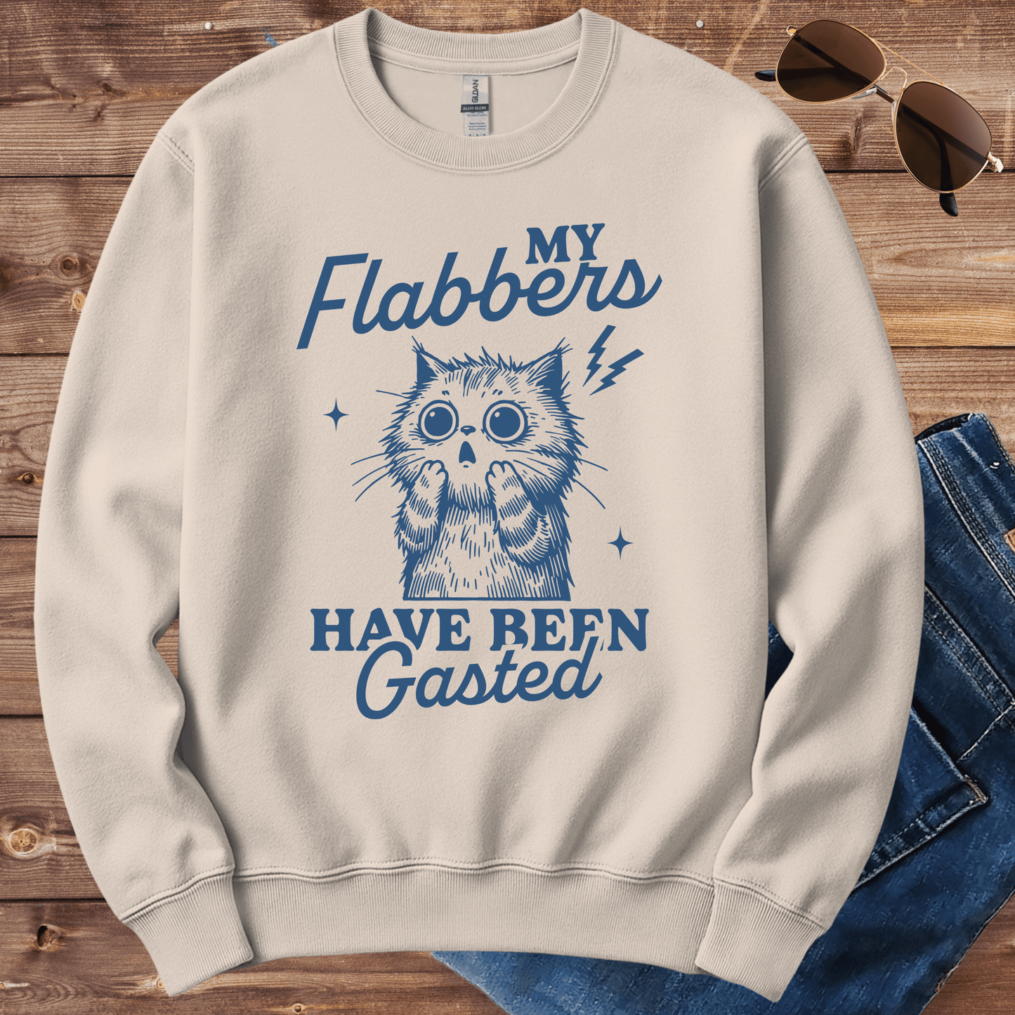 Flabbergasted Cat Crewneck