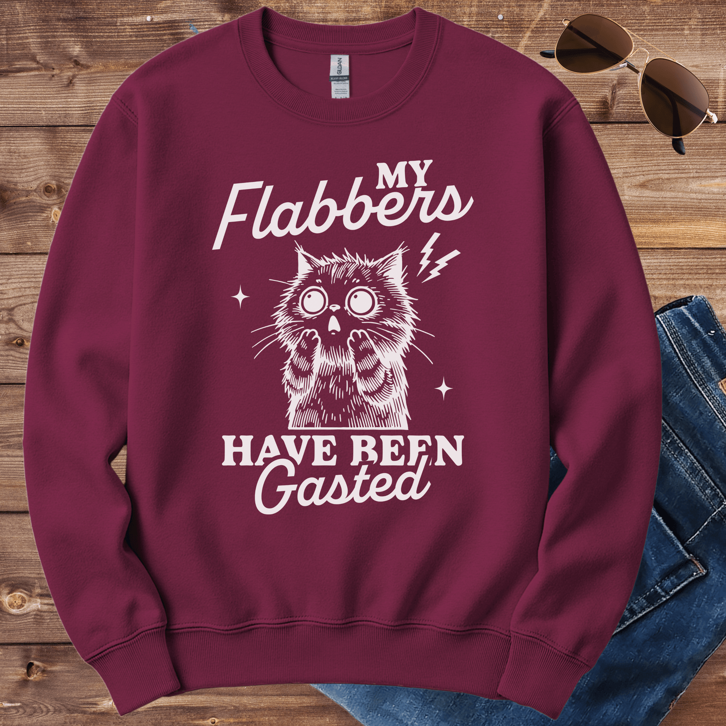 Flabbergasted Cat Crewneck