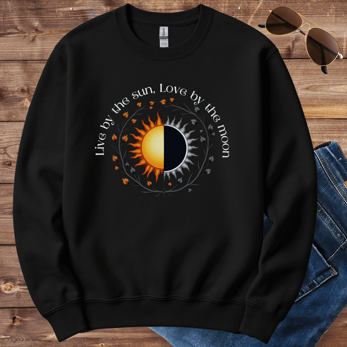 Live By The Sun And Moon Crewneck