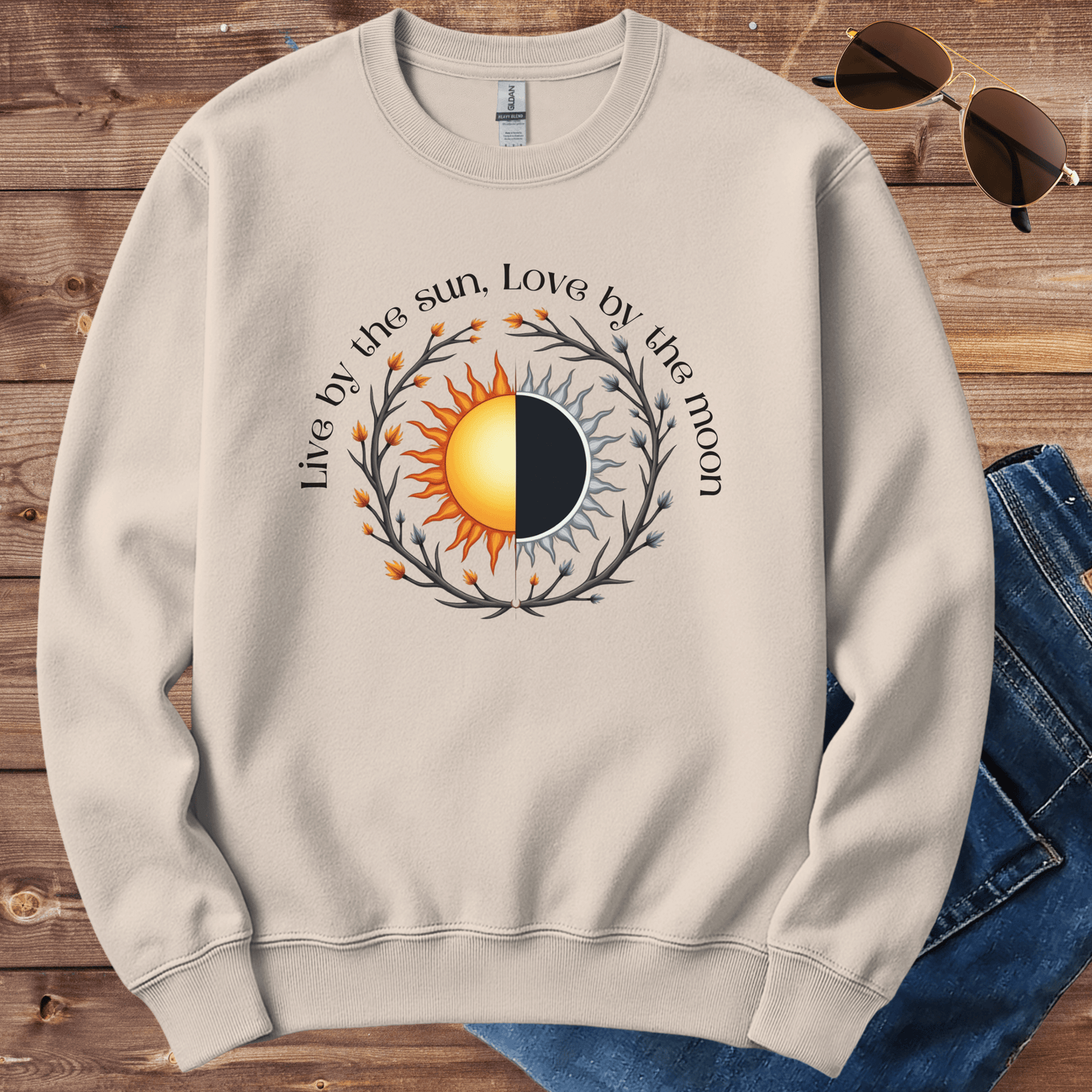 Live By The Sun And Moon Crewneck