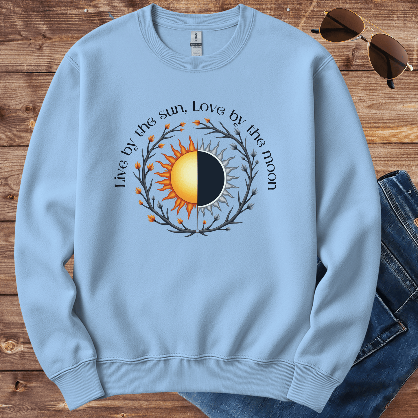 Live By The Sun And Moon Crewneck