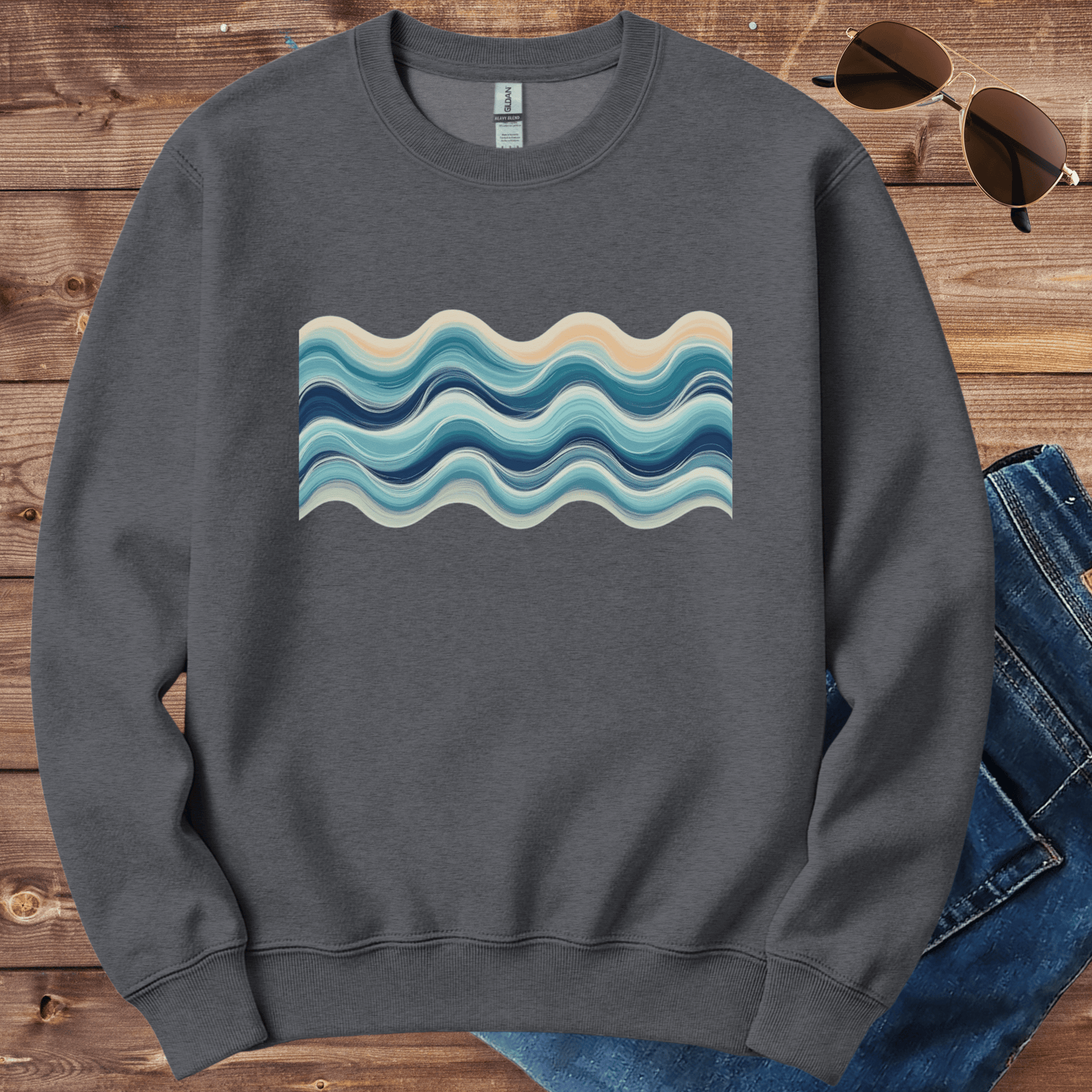 Riptide Wave Crewneck