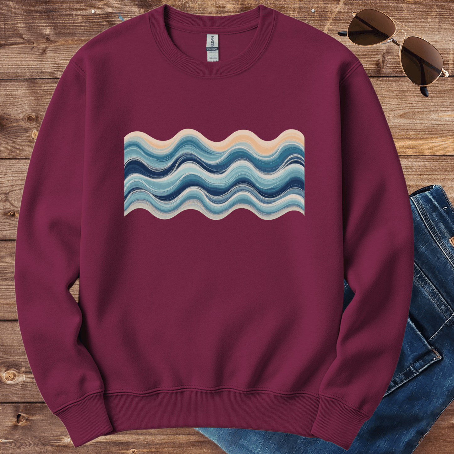Riptide Wave Crewneck