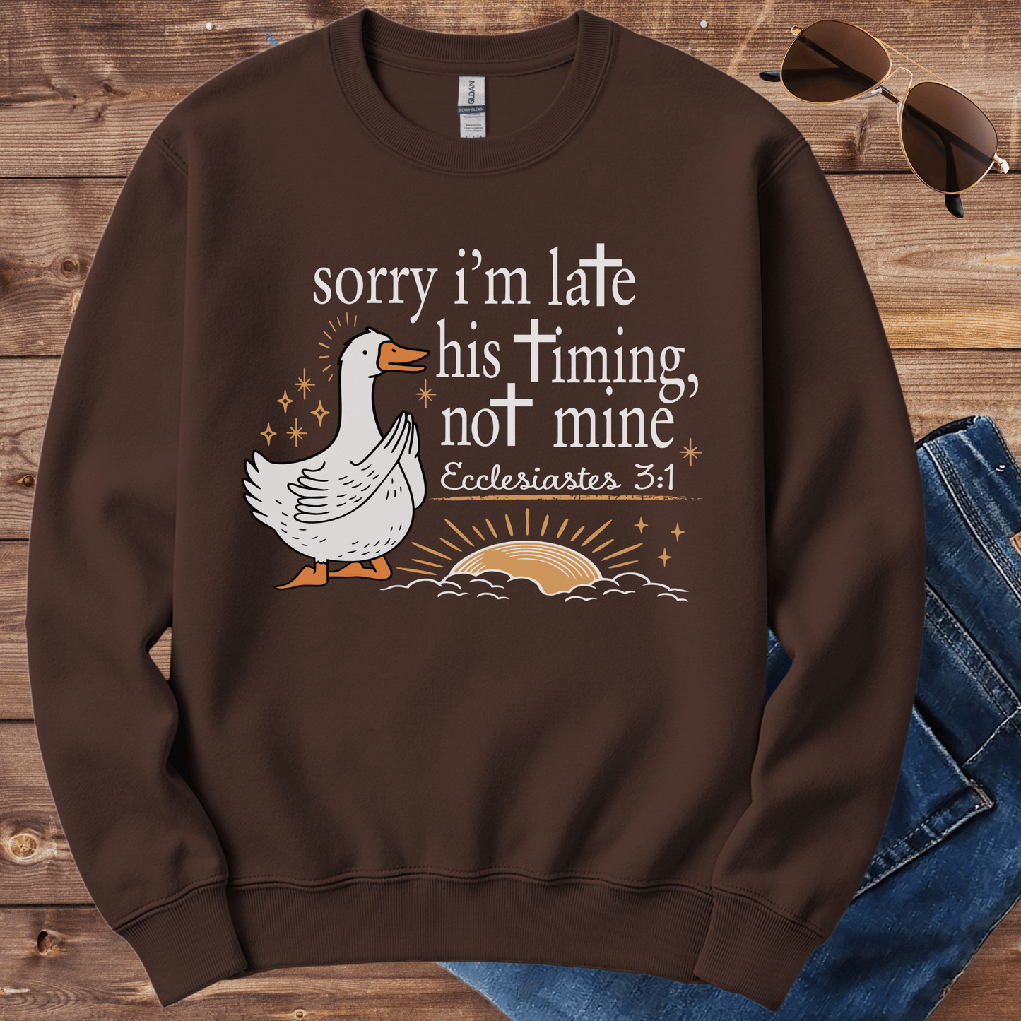 His Timing Not Mine Crewneck