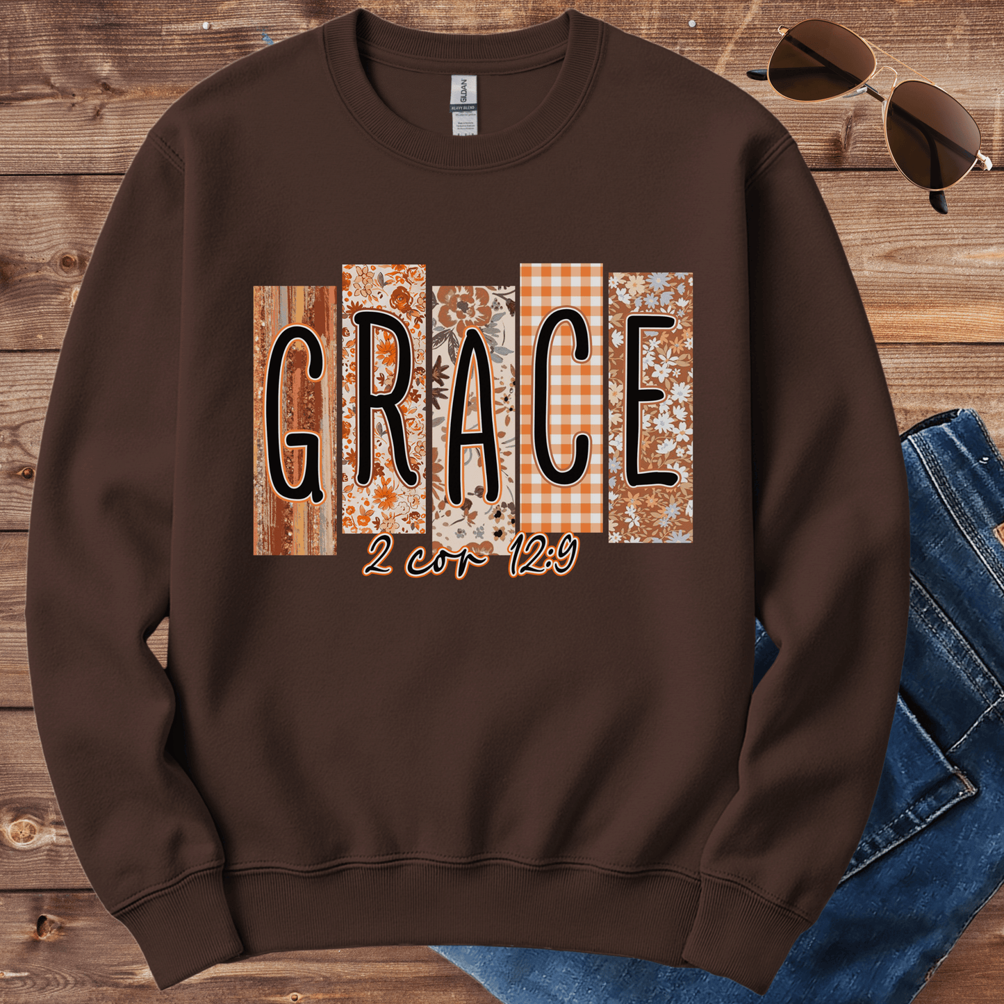 Grace 2 Cor 12:9 Crewneck