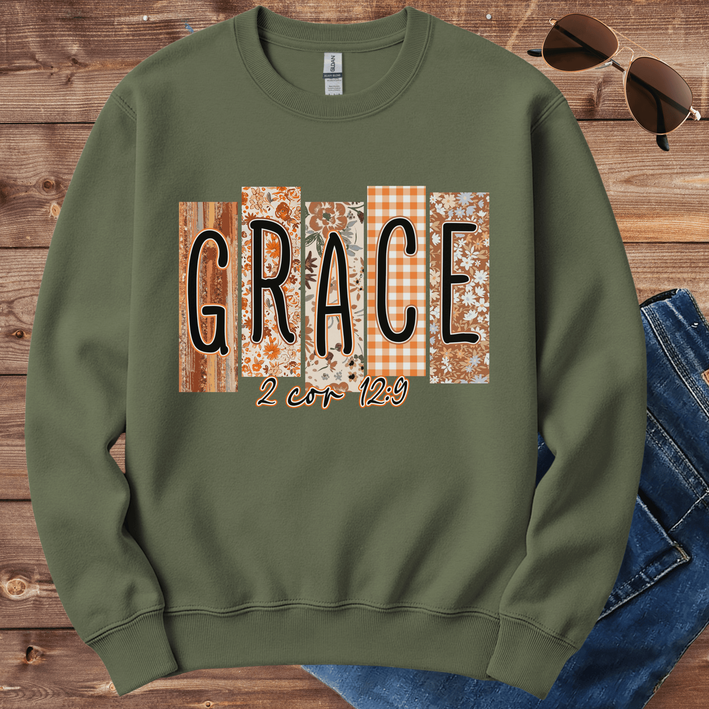 Grace 2 Cor 12:9 Crewneck