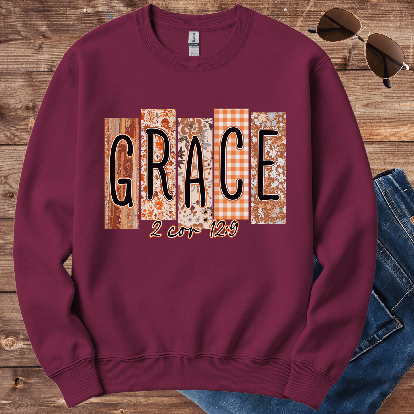 Grace 2 Cor 12:9 Crewneck
